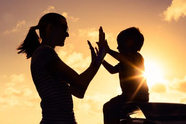Image of happy mother and child after resolving child arrangements Wrexham